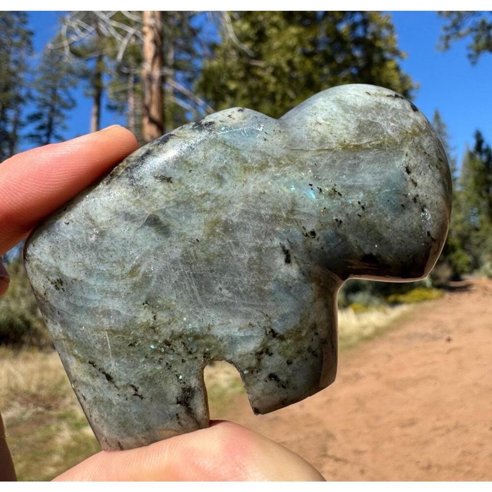 Labradorite Carved Bison